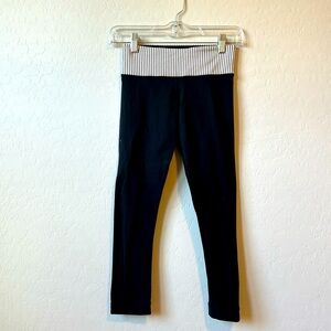 Lululemon Crop Leggings with Mesh Panel